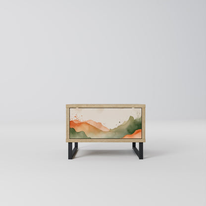 WATERCOLOUR PEAKS Nightstand in Oak Effect