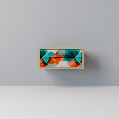 CIRCULAR RHAPSODY Comodino in Effetto Rovere