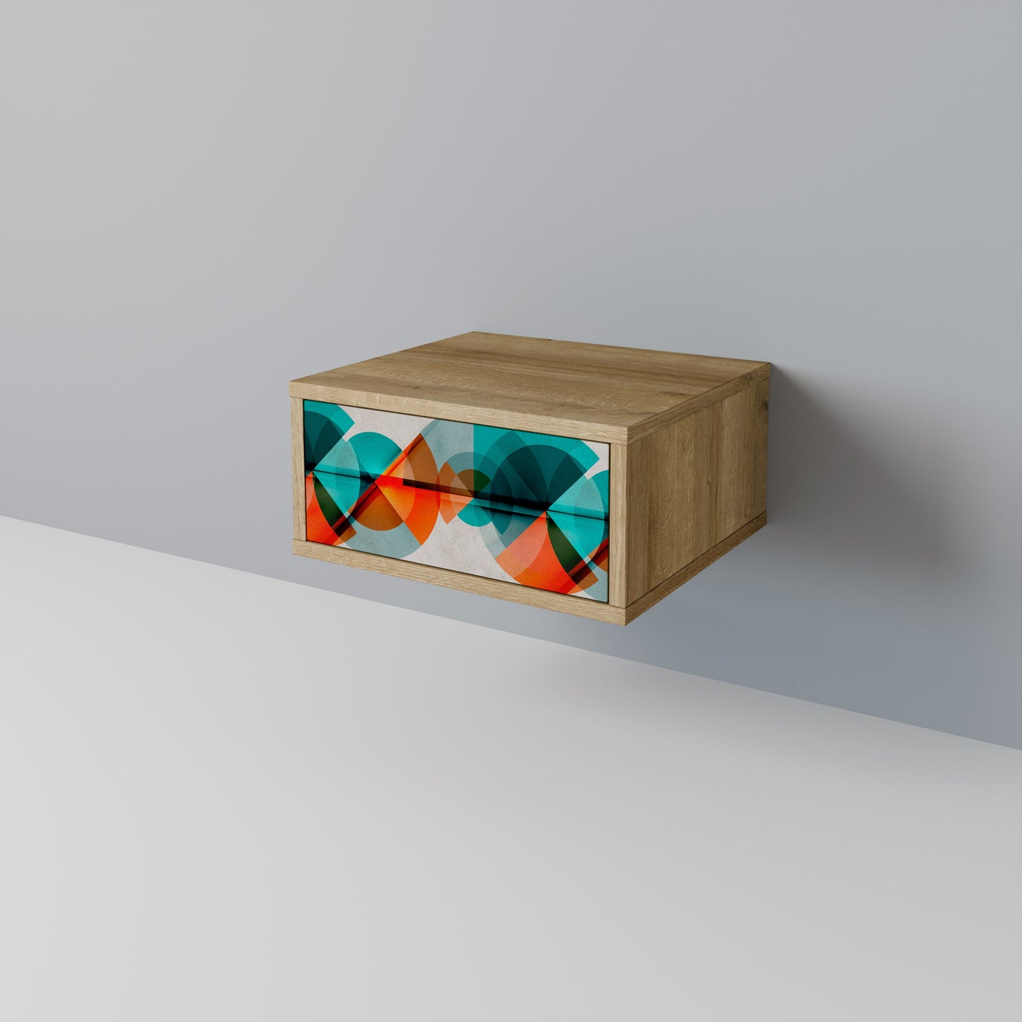 CIRCULAR RHAPSODY Comodino in Effetto Rovere