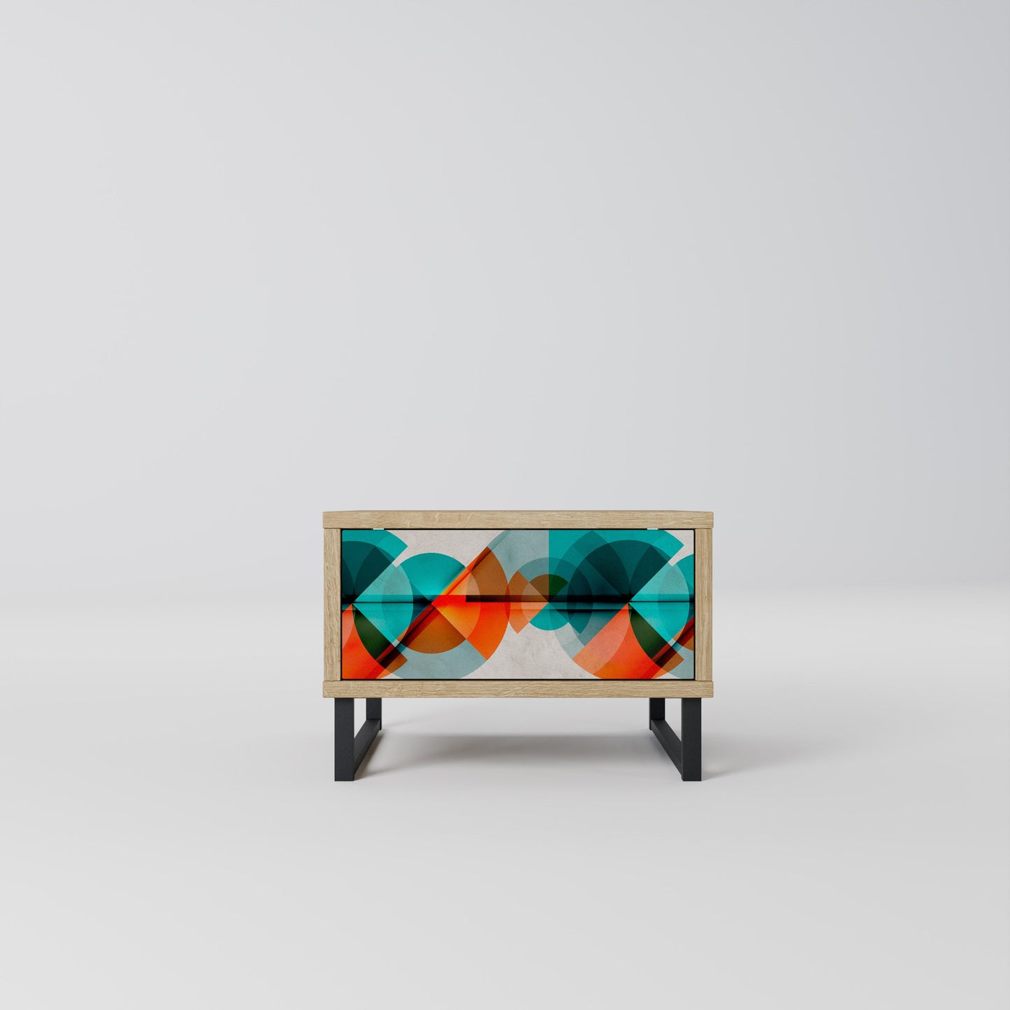 CIRCULAR RHAPSODY Comodino in Effetto Rovere