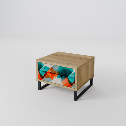 CIRCULAR RHAPSODY Comodino in Effetto Rovere