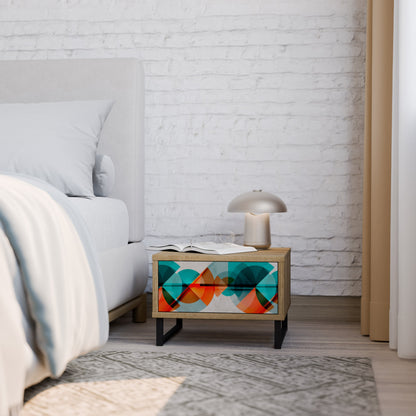 CIRCULAR RHAPSODY Comodino in Effetto Rovere