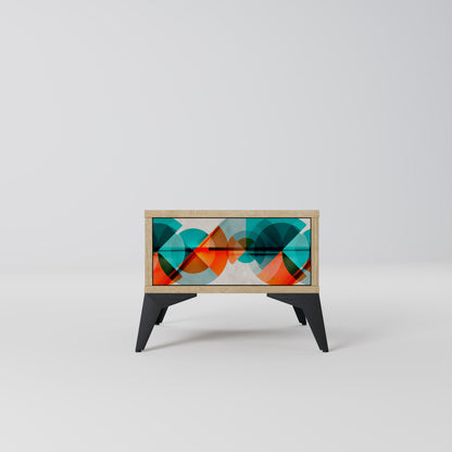 CIRCULAR RHAPSODY Comodino in Effetto Rovere