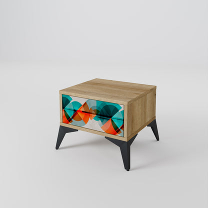 CIRCULAR RHAPSODY Comodino in Effetto Rovere