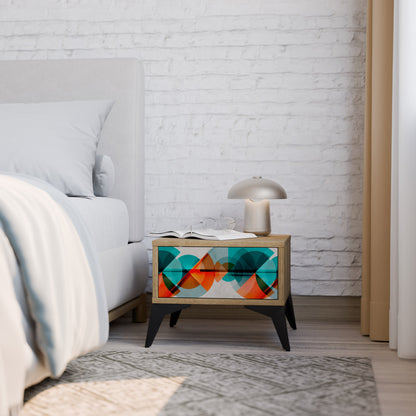 CIRCULAR RHAPSODY Comodino in Effetto Rovere