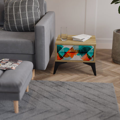 CIRCULAR RHAPSODY Comodino in Effetto Rovere