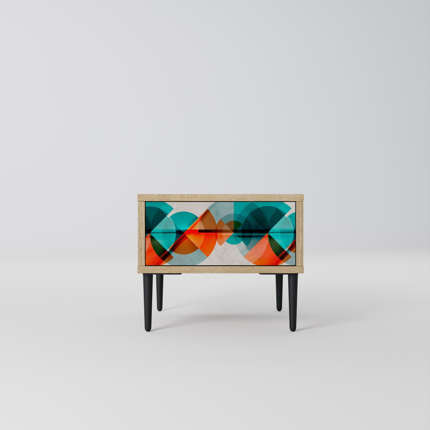 CIRCULAR RHAPSODY Comodino in Effetto Rovere