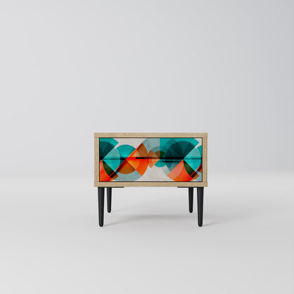 CIRCULAR RHAPSODY Comodino in Effetto Rovere