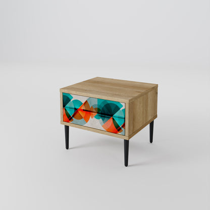 CIRCULAR RHAPSODY Comodino in Effetto Rovere