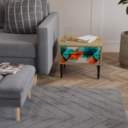 CIRCULAR RHAPSODY Comodino in Effetto Rovere