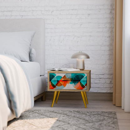 CIRCULAR RHAPSODY Comodino in Effetto Rovere