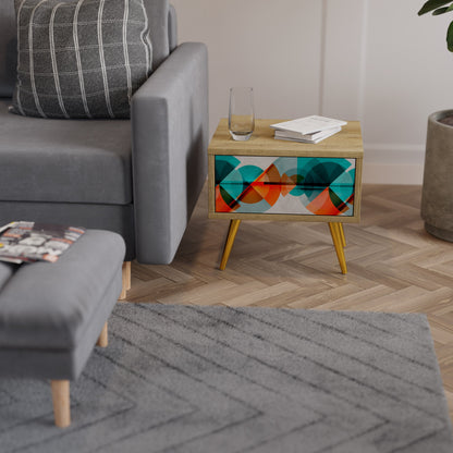 CIRCULAR RHAPSODY Comodino in Effetto Rovere