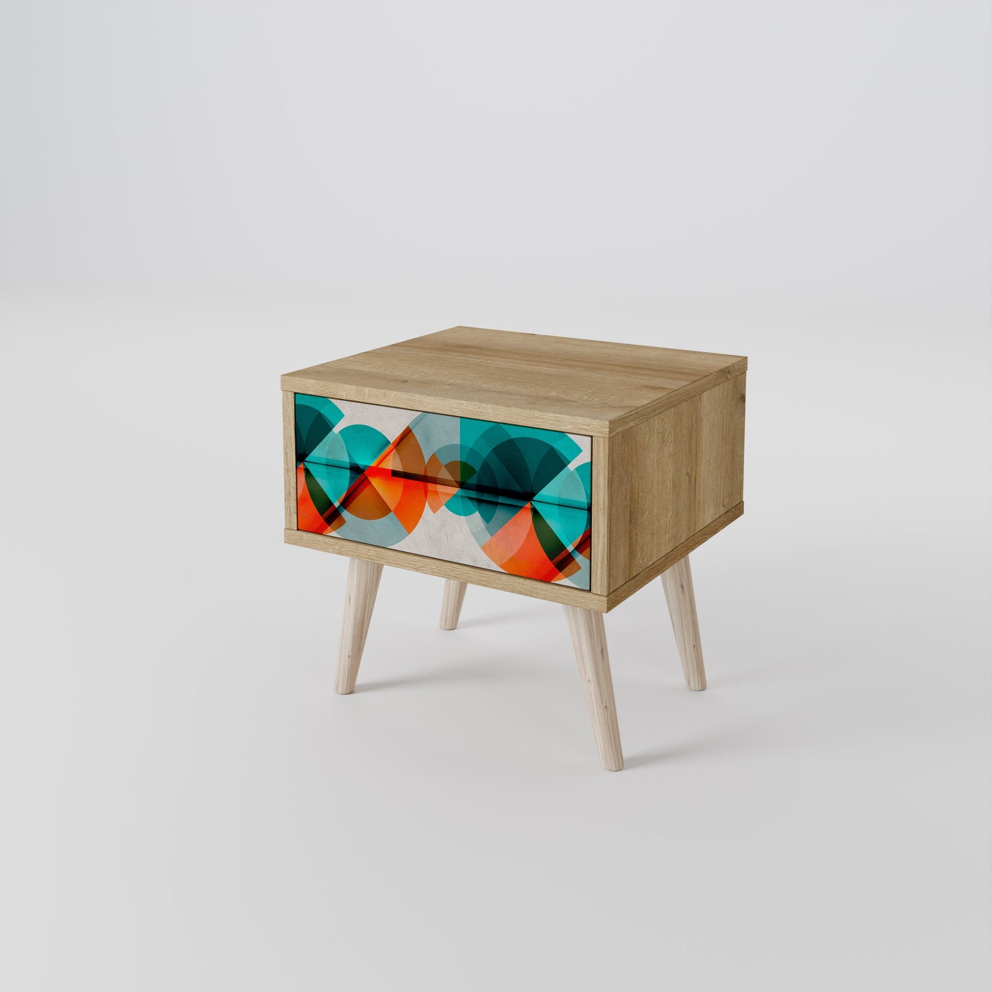 CIRCULAR RHAPSODY Comodino in Effetto Rovere