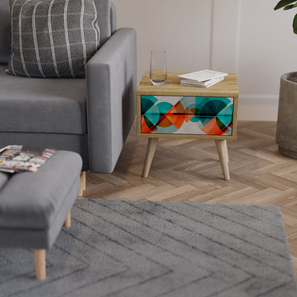 CIRCULAR RHAPSODY Comodino in Effetto Rovere