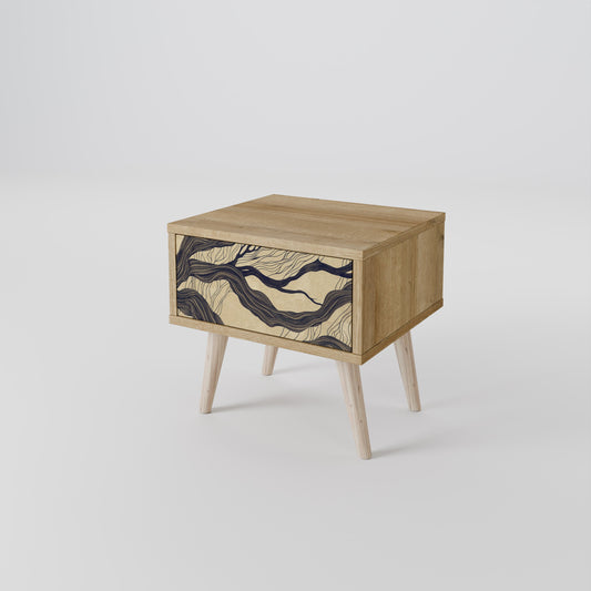 UNIFIED FRAGMENTS Comodino in Effetto Rovere