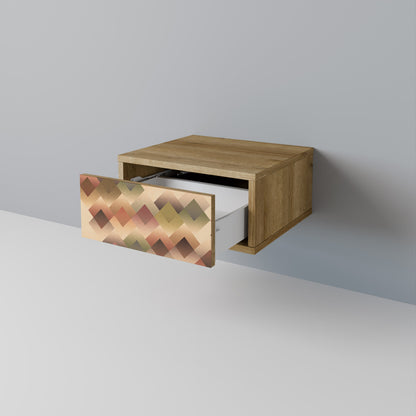 GEOMETRIC FUSION Comodino in Effetto Rovere