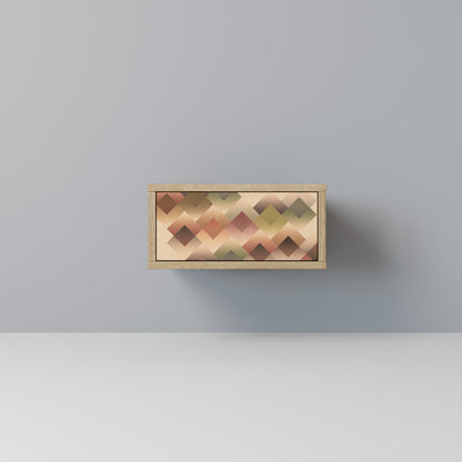 GEOMETRIC FUSION Comodino in Effetto Rovere