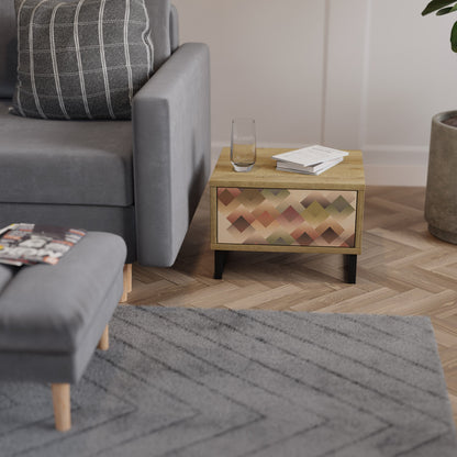 GEOMETRIC FUSION Comodino in Effetto Rovere