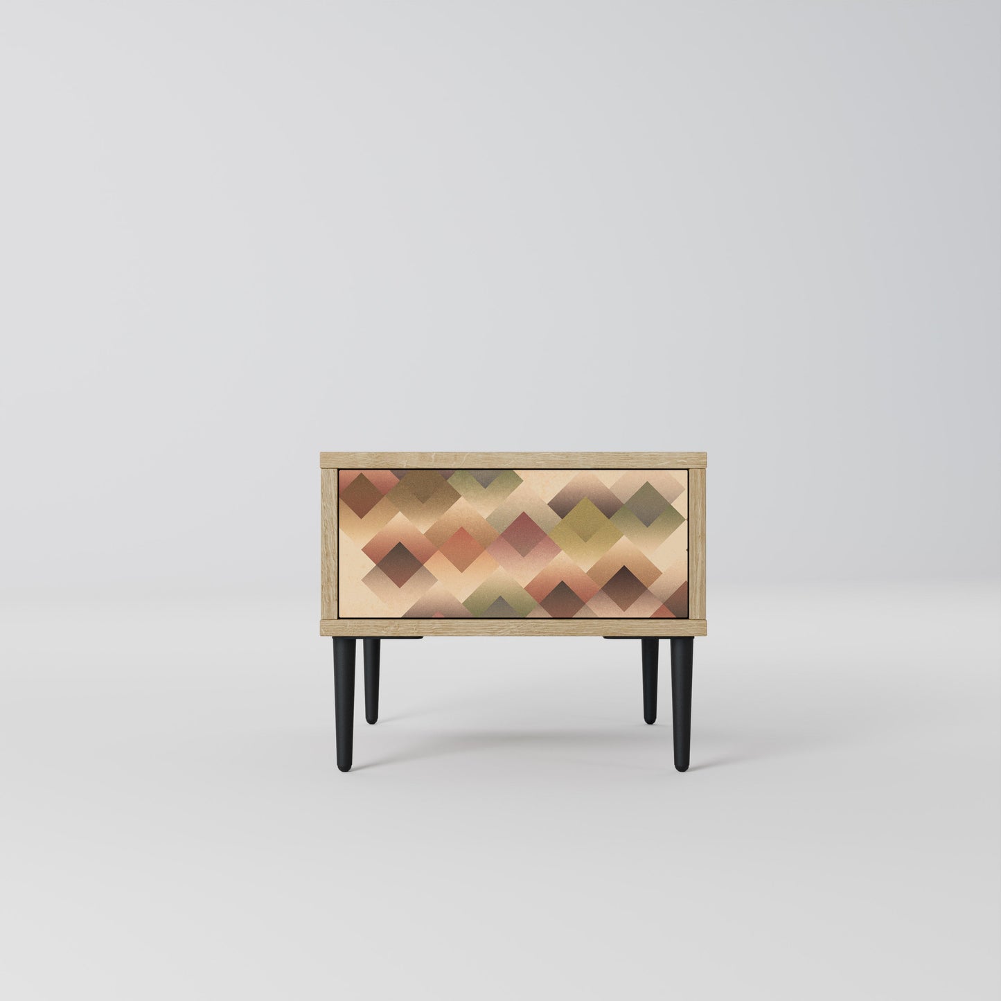 GEOMETRIC FUSION Comodino in Effetto Rovere