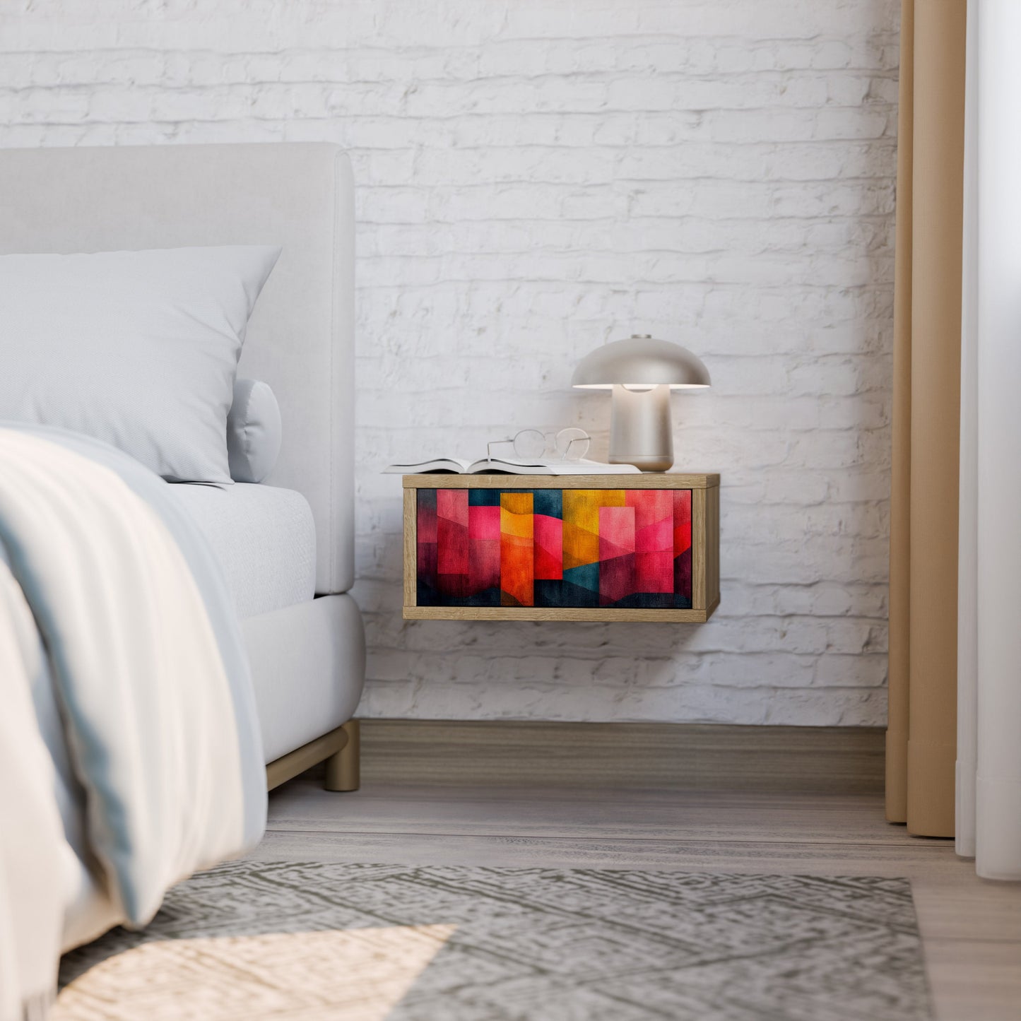 COLORFUL SOUNDS Comodino in Effetto Rovere