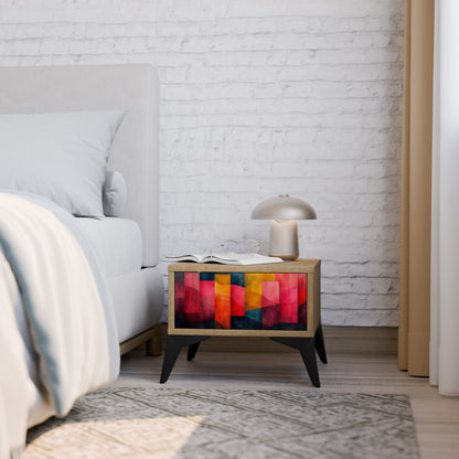 COLORFUL SOUNDS Comodino in Effetto Rovere