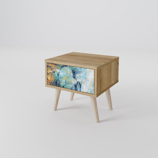 ABSTRACT THOUGHTS Comodino in Effetto Rovere