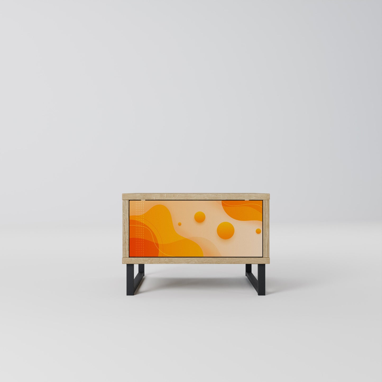 ORANGE ARRANGEMENT Comodino in Effetto Rovere