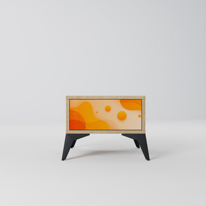 ORANGE ARRANGEMENT Comodino in Effetto Rovere