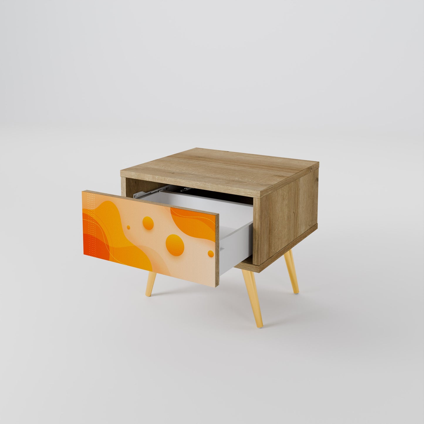 ORANGE ARRANGEMENT Comodino in Effetto Rovere