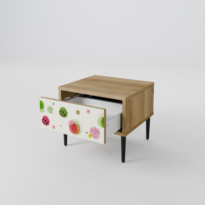 COLORFUL COSMOS Comodino in Effetto Rovere