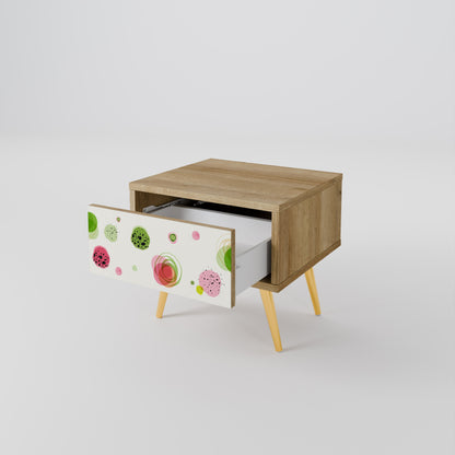 COLORFUL COSMOS Comodino in Effetto Rovere