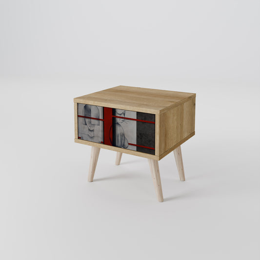 GRAY FIGURES Comodino in Effetto Rovere