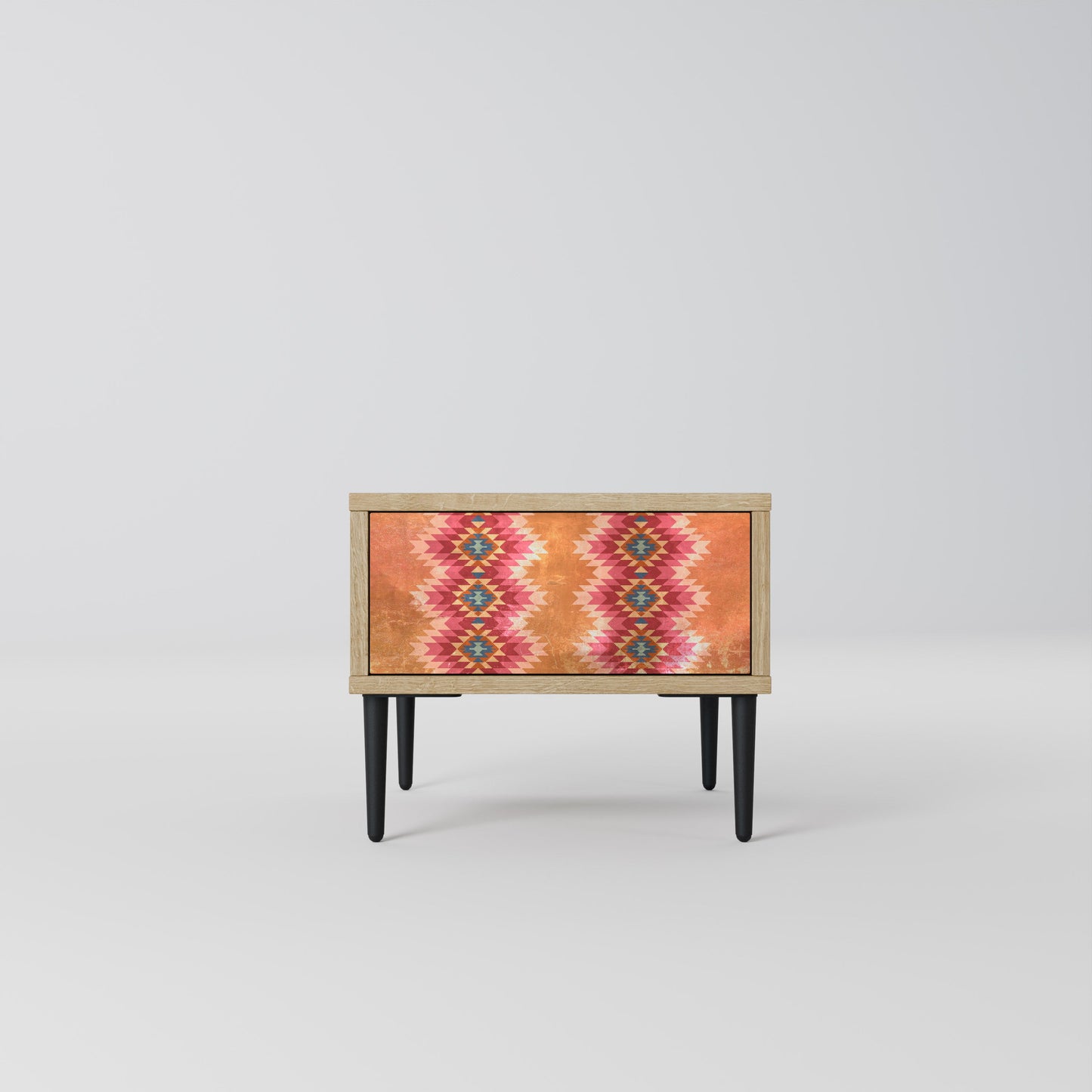 INDIAN FOLK Comodino in Effetto Rovere