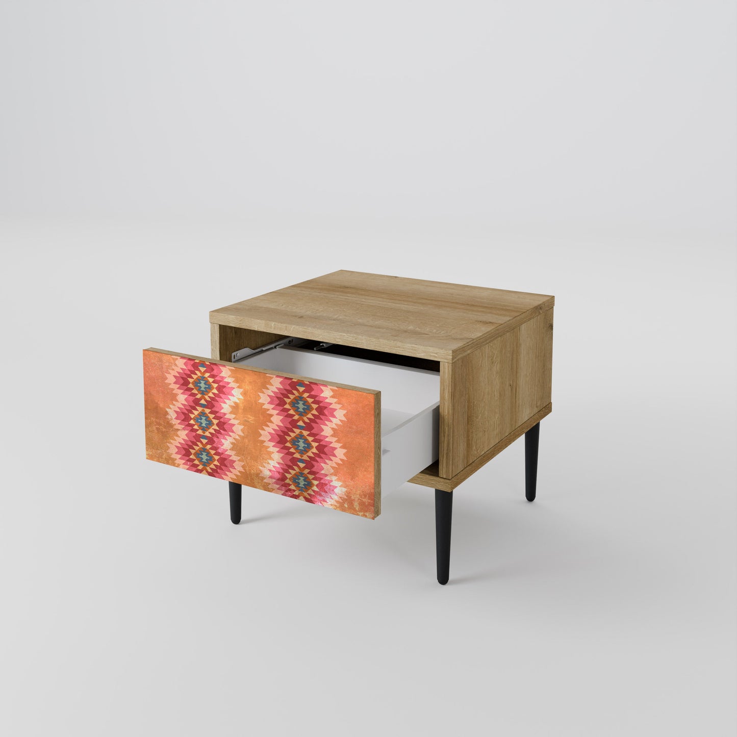 INDIAN FOLK Comodino in Effetto Rovere