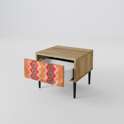 INDIAN FOLK Comodino in Effetto Rovere