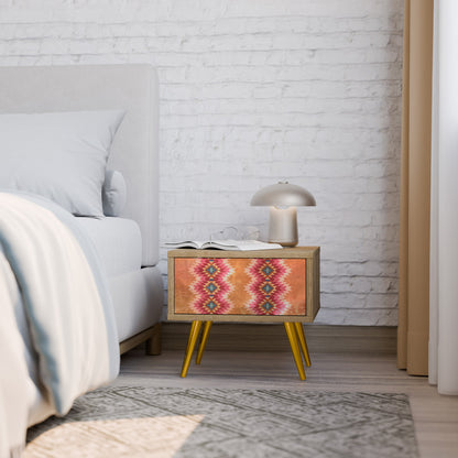 INDIAN FOLK Comodino in Effetto Rovere