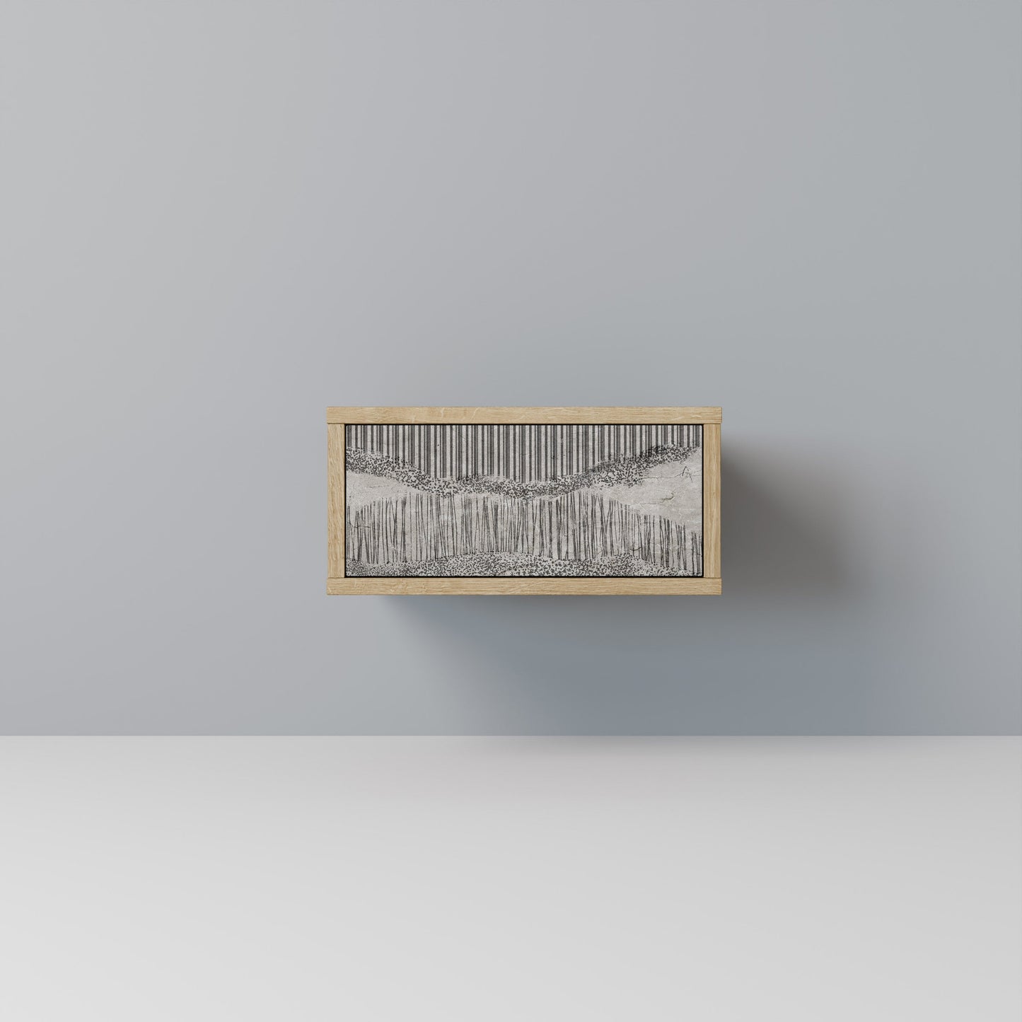 GRAIN LINES Comodino in Effetto Rovere