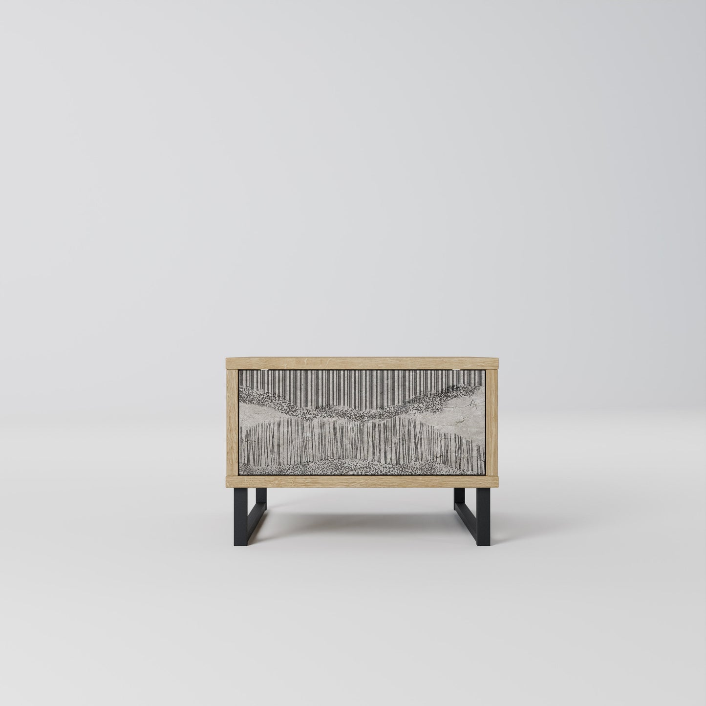 GRAIN LINES Comodino in Effetto Rovere