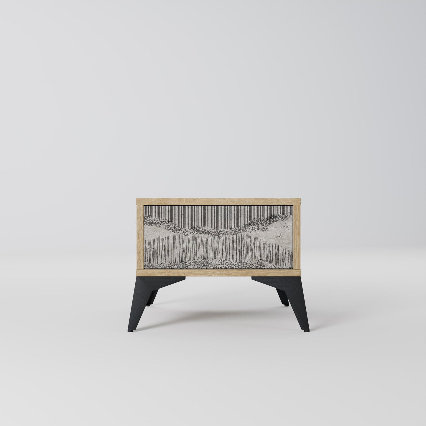 GRAIN LINES Comodino in Effetto Rovere