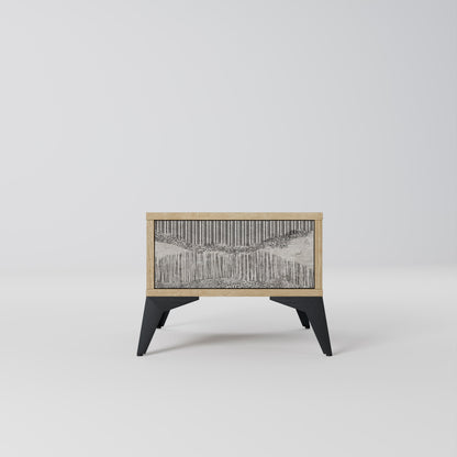 GRAIN LINES Comodino in Effetto Rovere