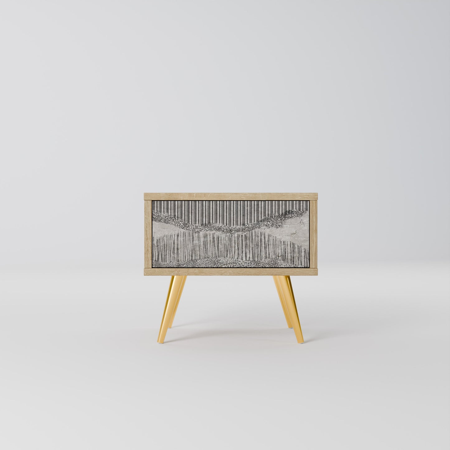 GRAIN LINES Comodino in Effetto Rovere