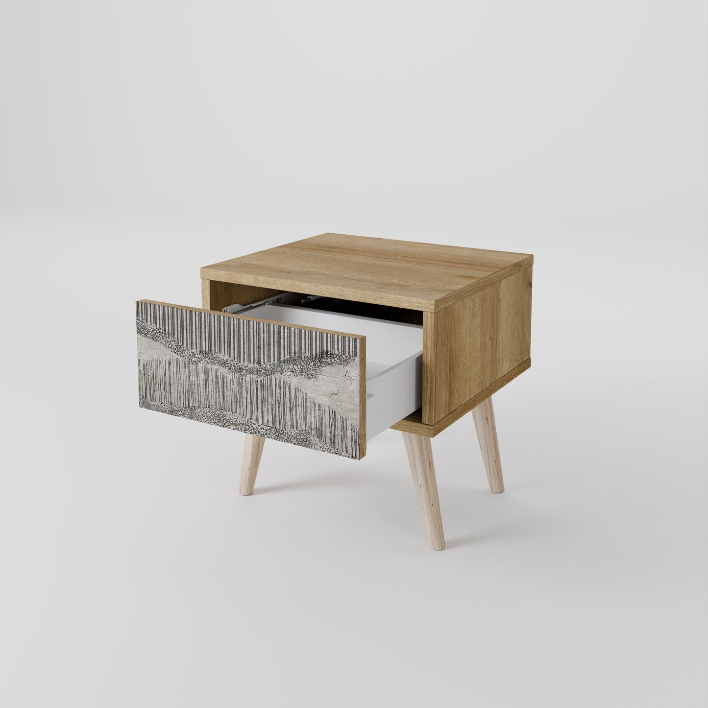 GRAIN LINES Comodino in Effetto Rovere