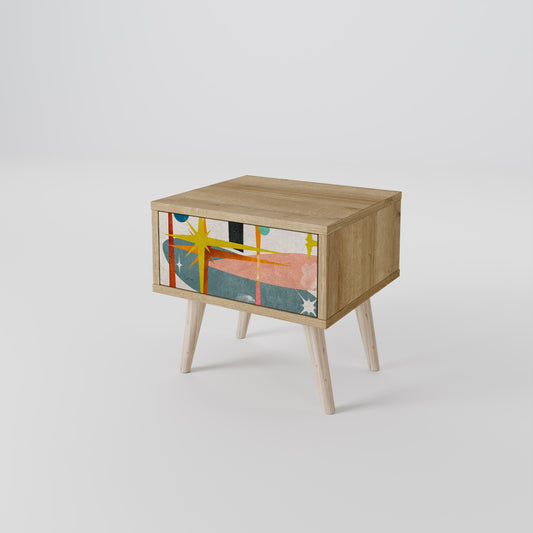 INTERSTELLAR VIBES Comodino in Effetto Rovere