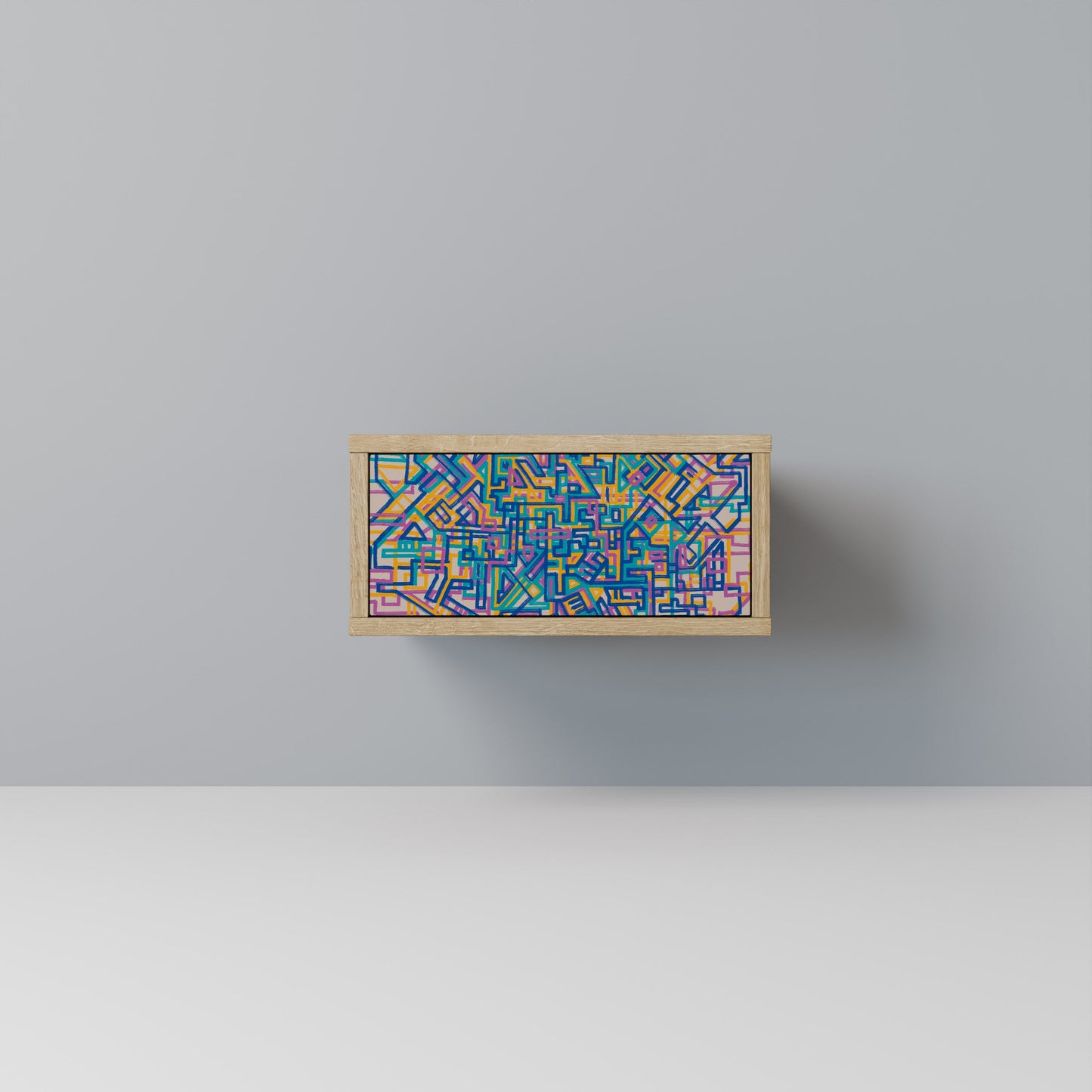 MEMORIES MAP Comodino in Effetto Rovere