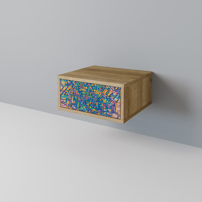 MEMORIES MAP Comodino in Effetto Rovere