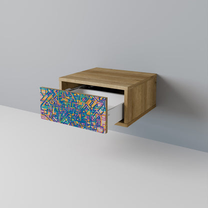 MEMORIES MAP Comodino in Effetto Rovere