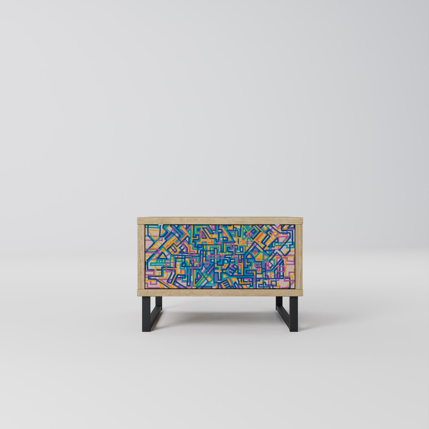 MEMORIES MAP Comodino in Effetto Rovere