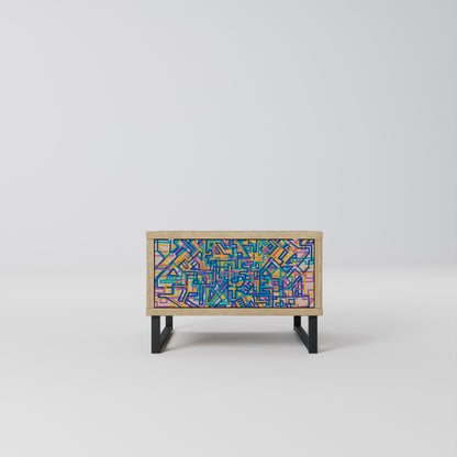 MEMORIES MAP Comodino in Effetto Rovere