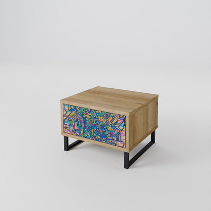 MEMORIES MAP Comodino in Effetto Rovere