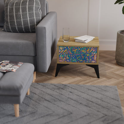 MEMORIES MAP Comodino in Effetto Rovere